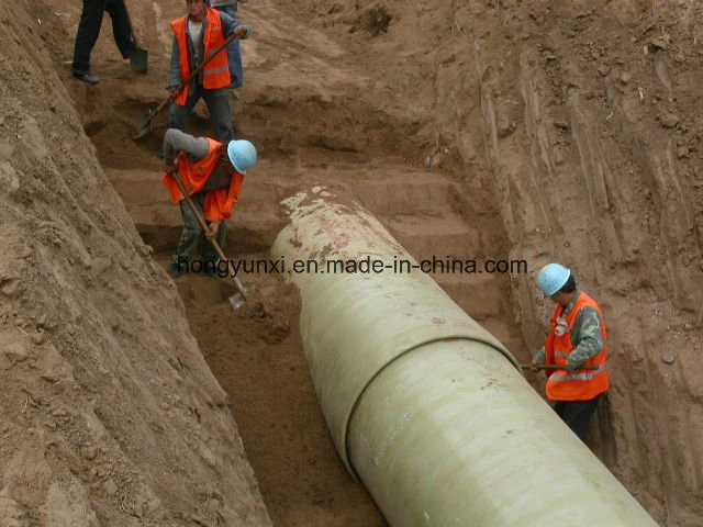 El FRP o GRP Tubo de arena para el agua o las industrias químicas