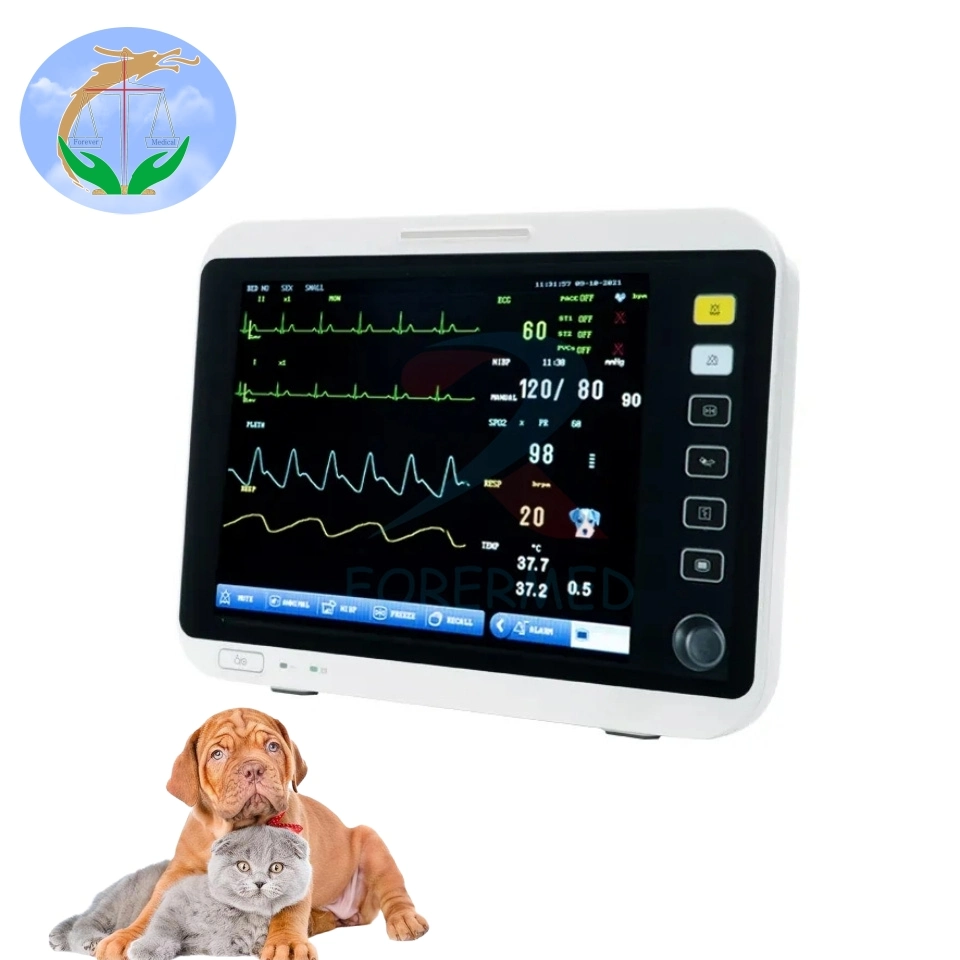 YJ-V12 moniteur vétérinaire multi-paramètres pour animaux à stabilité élevée