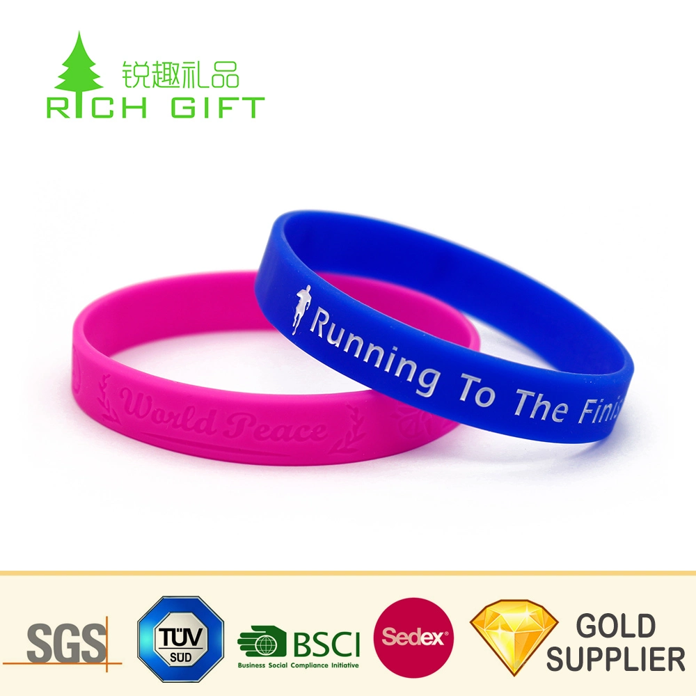 China Wholesale/Supplier Custom Debossed Ink Filled Cool Egypt Silicone Wristband for Promotion