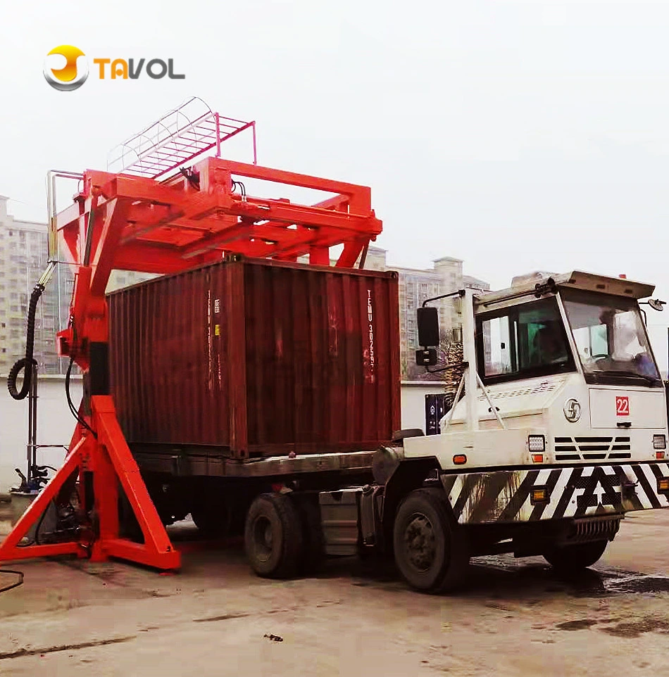 Cheaper Price Diesel /Electric Powered Hydraulic 20FT Container Tilter Equipment for Fast Container Loading and Unloading