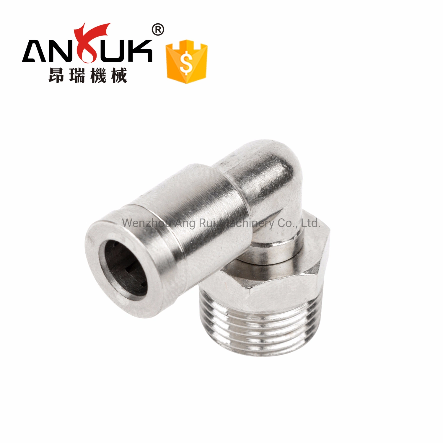 Factory Custom Elbow One Touch Quick Pneumatic Metal Fitting