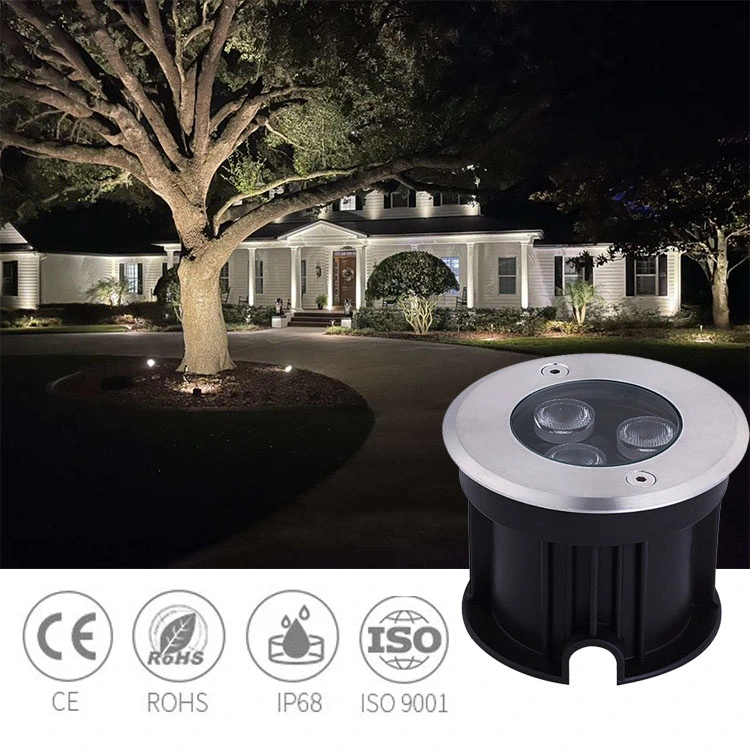 IP68 Waterproof Outdoor Remote Control Color Changing Underground Buried Lamp LED Inground Lights Landscape Lighting