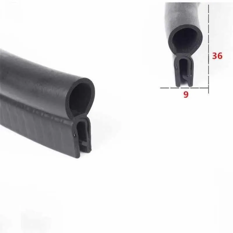 Solid Rubber Seal Gasket Profile Strip with Metal for Auto/Cabinet Door