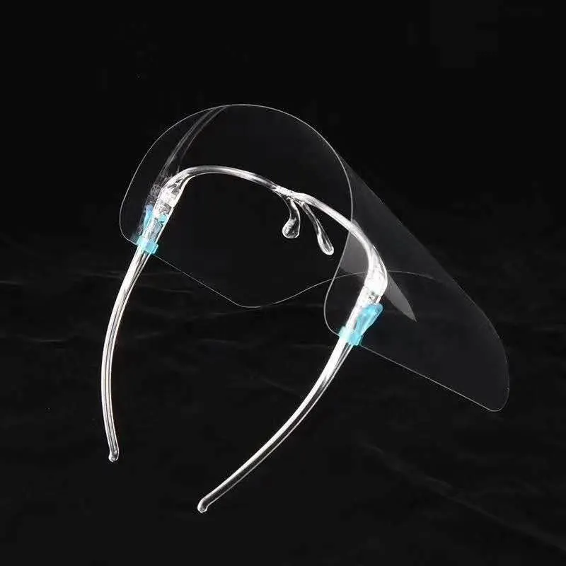 Factory Stock Adjustable Transparent Full Face Protective Visor Face Shield Glasses Blue Faceshield