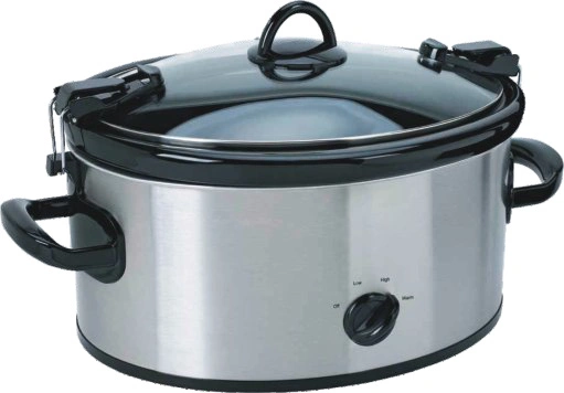 4.0qt Round Slow Cooker Removable Ceramic Pot