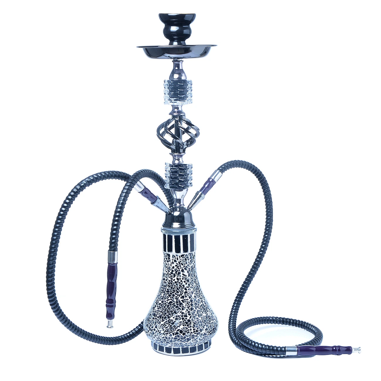 Los fabricantes de tubo doble narguile Shisha Hookah Sheesha vidrio mosaico Chicha