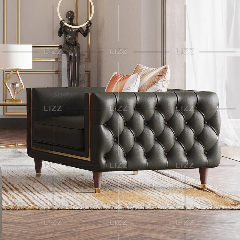 Modernes Dubai Sofa Home Wohnzimmer Möbel Echtes Leder Sofa Zweisitzersofa und Stuhl