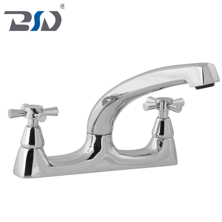 Chrome Pair Faucet Mixer Cloakroom Easy Use Basin Bath Taps