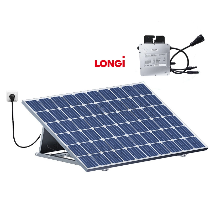 Stock UE Solar Grid Tie Microinverter tout en un solaire Panneau 600 W Kit solaire Plug and Play balcon solaire Système