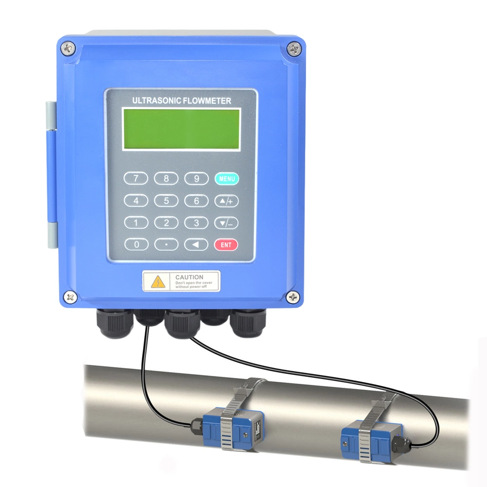 Measuring Pipe Size DN15-DN6000 Ultrasonic Water Flow Meter Liquid Clamp-on Wall-Mounted Ultrasonic Flow Meter