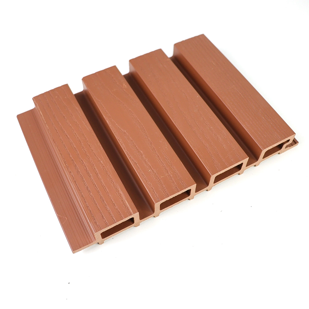 High Quality WPC Timber Cladding Wall Panel Decorative Wood Plastic Composite Wall Cladding Fluted Outdoor Wooden Wall