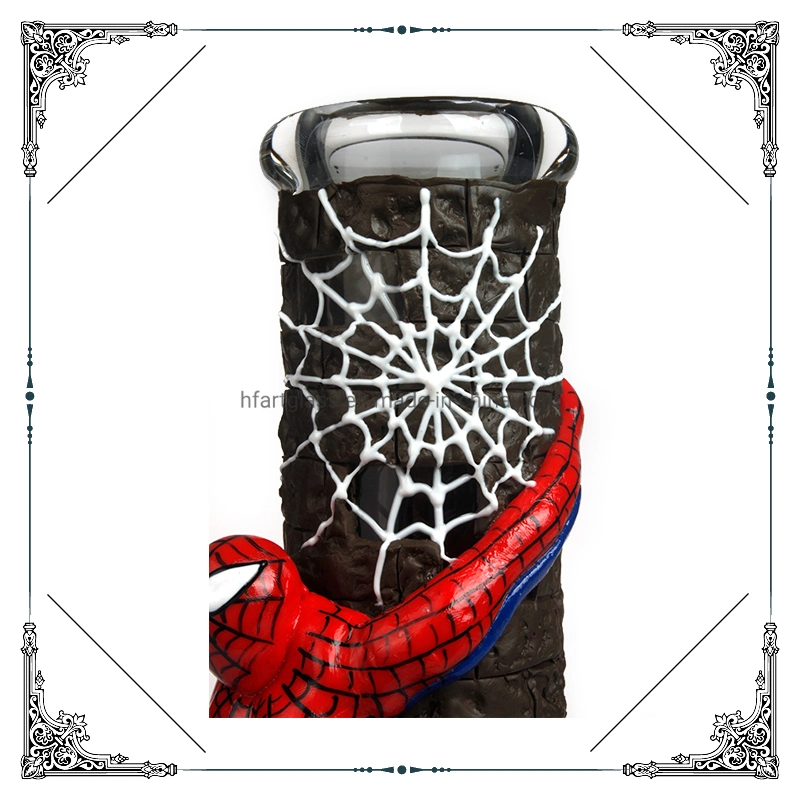 Pintura de mão 3D Homem-Aranha Arte tubos de água de vidro Hookah Tubo para fumantes pesado de 7 mm