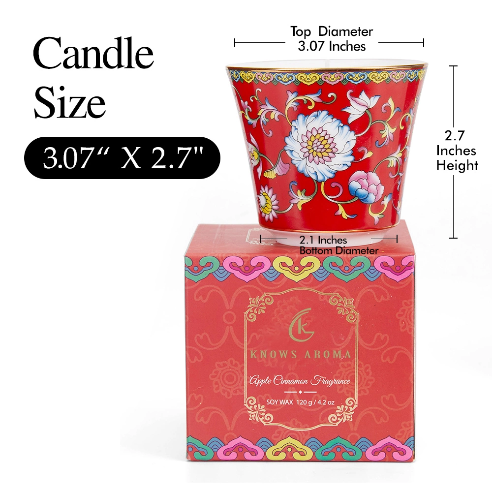 Sample Customization Scented Soy Aromatherapy Candle Highly Scented and Cute Elegant Ceramic Jar Candle 4.2 Oz, Candle Gift for Women Home Scented