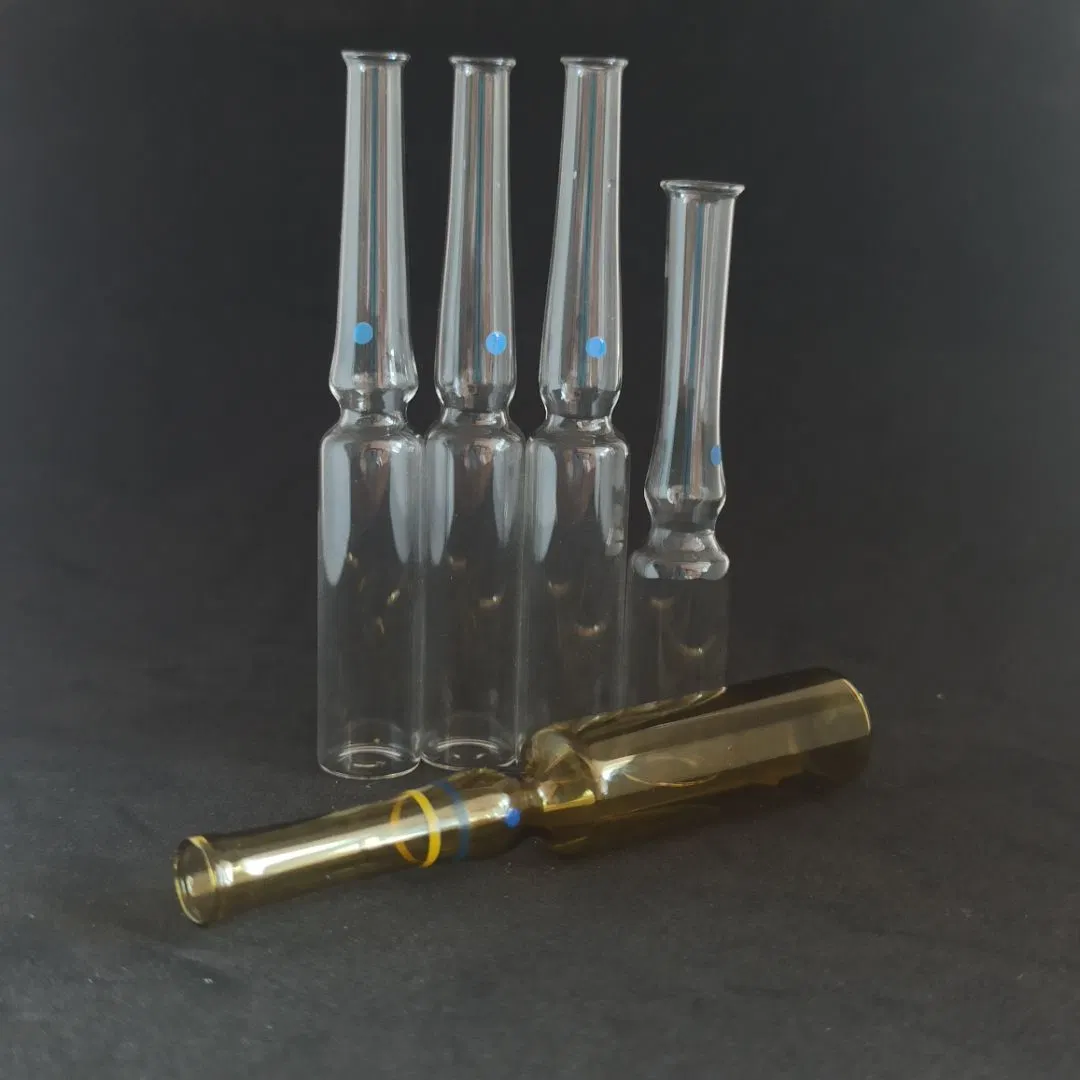 2ml Amber Glass Ampoule with Blue DOT for Pharmaceutical Packing