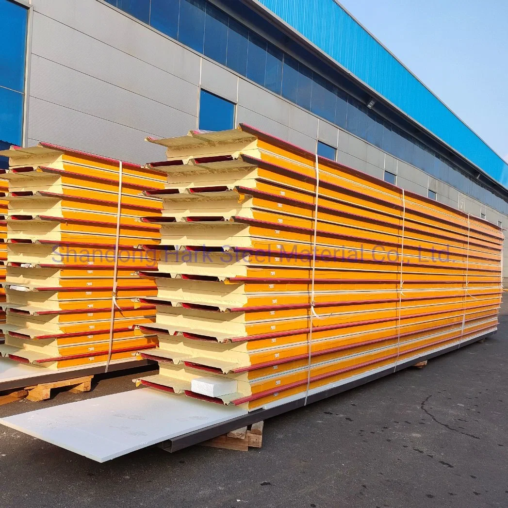 Insulated and Fireproof PU/PIR/Rock Wool/Glass Wool/EPS Sandwich Panels