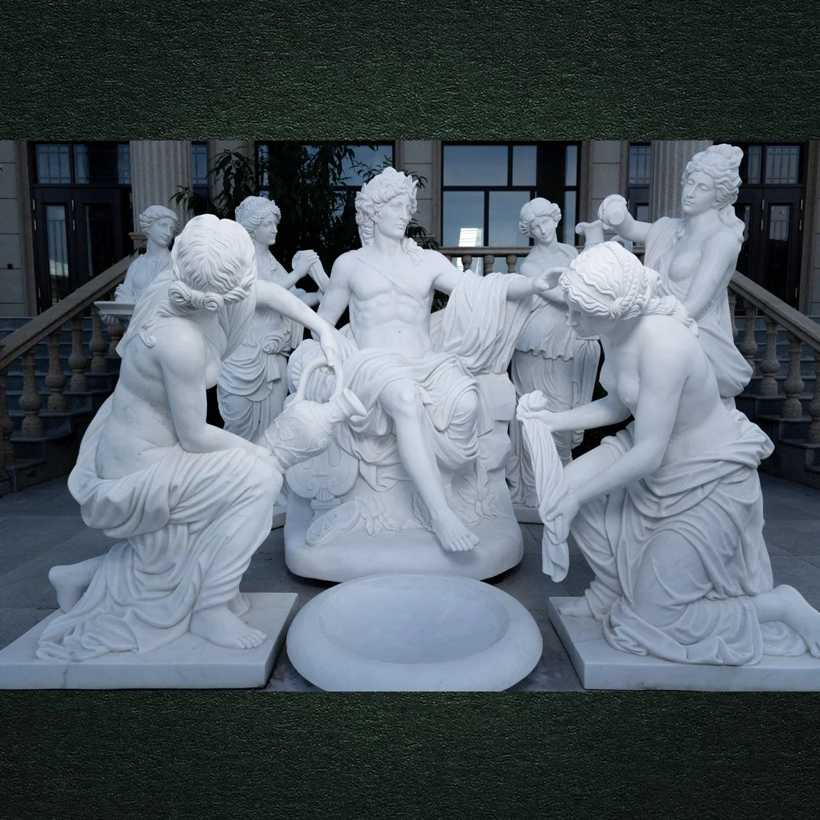 Versailles Garden Apollo&rsquor; S Bath Grove White Marble Group Sculpture Bronze Sculpture Marble Sculpture Bronze Sculpture Buddha Statue Angel Headstones