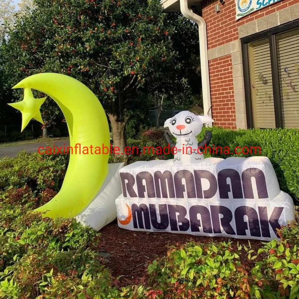 Customized Eid Mubarak Mosque Inflatable Mosque for Party Decoration Blow up Muslim Mosque Temple Model