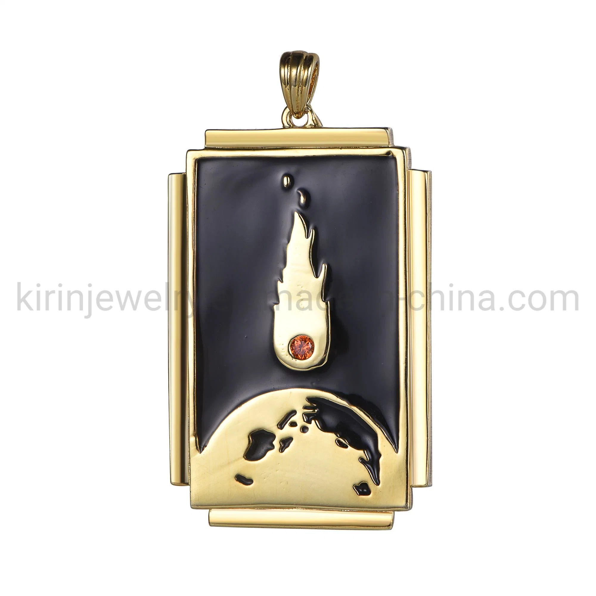 Colorful Round Fire Opal Pendant Necklace 925 Sterling Silver Pendants & Charms Gold Plated Custom Jewelry Necklaces Black Cartoon Pendants