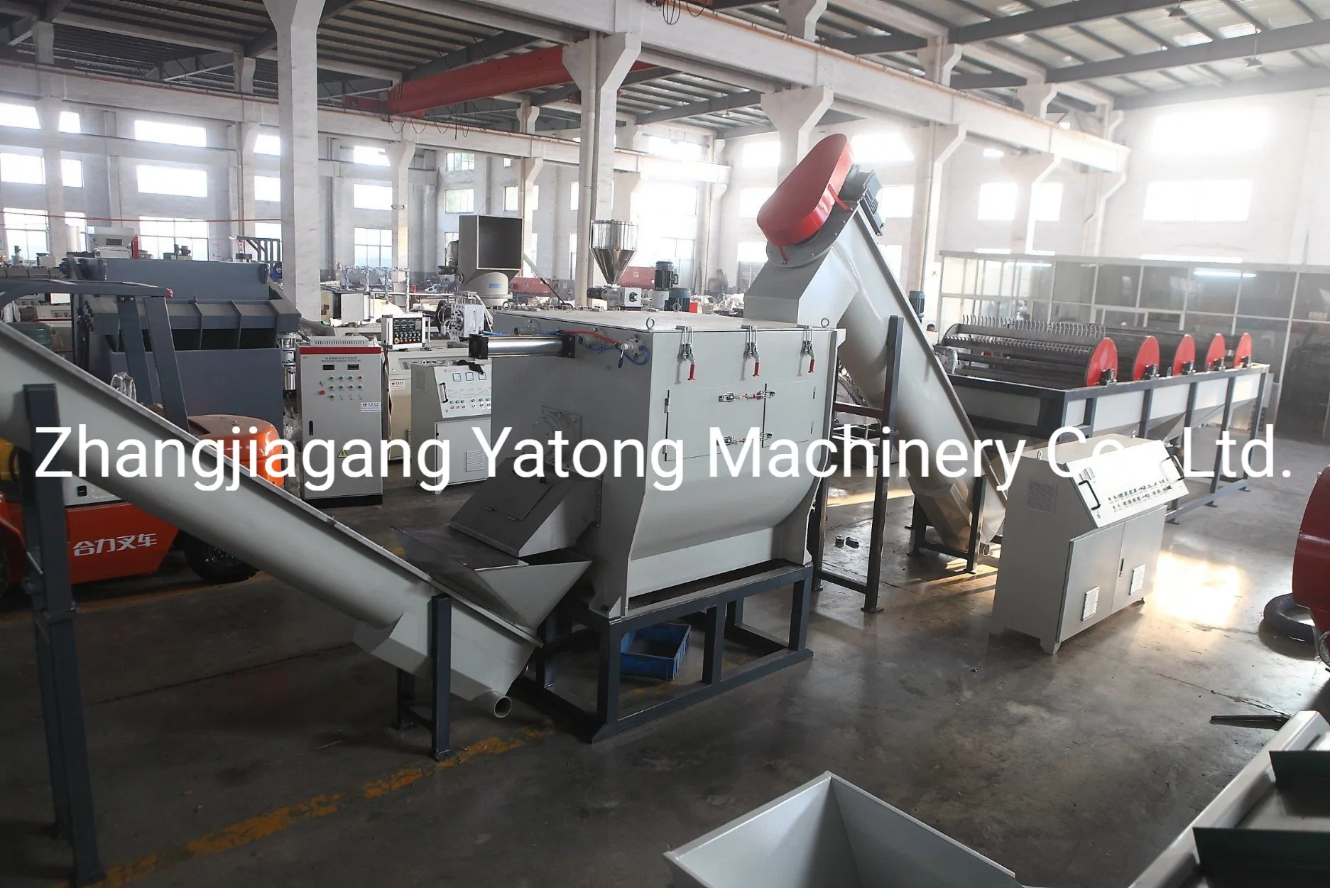 Yatong plástico de lixo Automática Máquina de Lavar Roupa 500kg Filme Linha de reciclagem