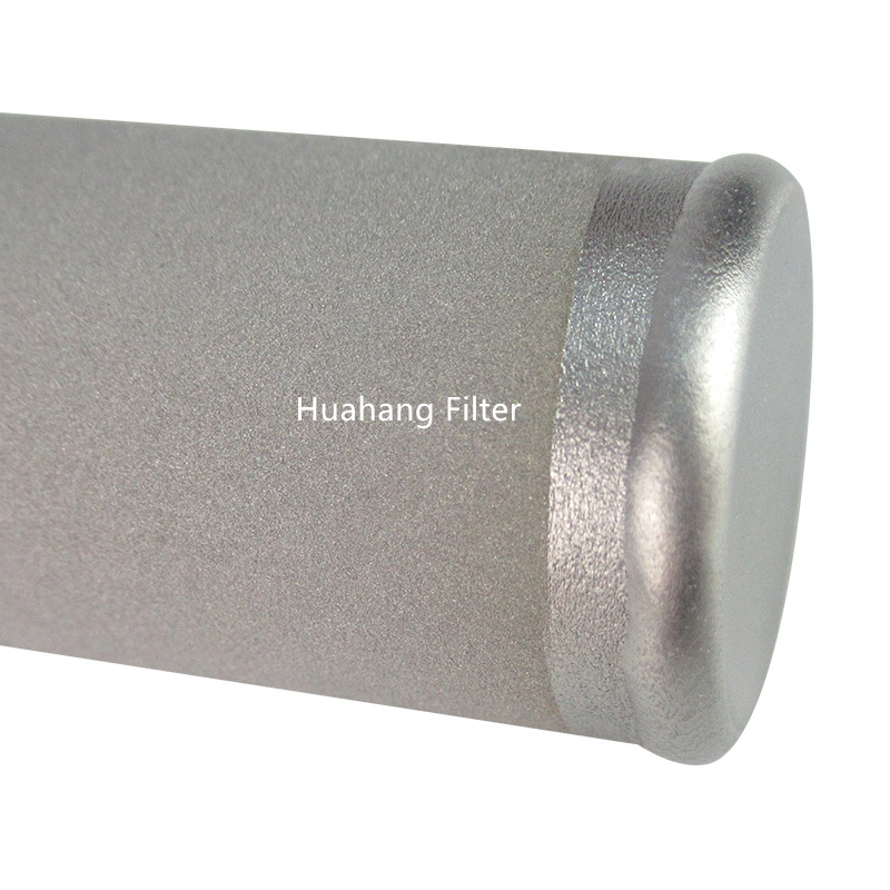 Huahang Durable Sintering Metal Stainless Steel 316L customized Sintered Powder Filter Tube Sintered Filter Element 2 micron sintered filter cartridge