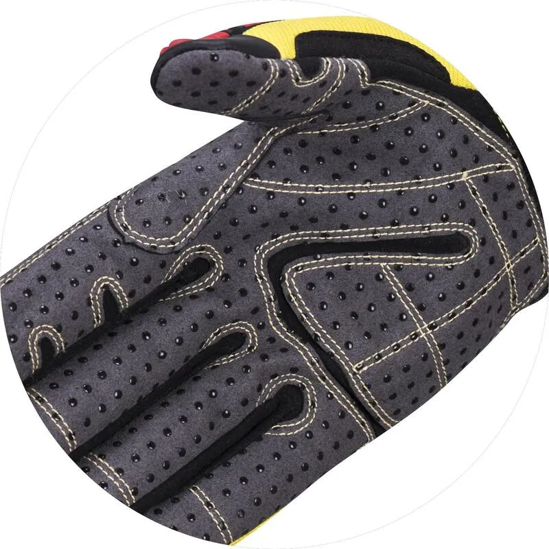 Heavy Duty Mechanical Cut Resistant Red Anti-Slip Mechanic Work Gloves