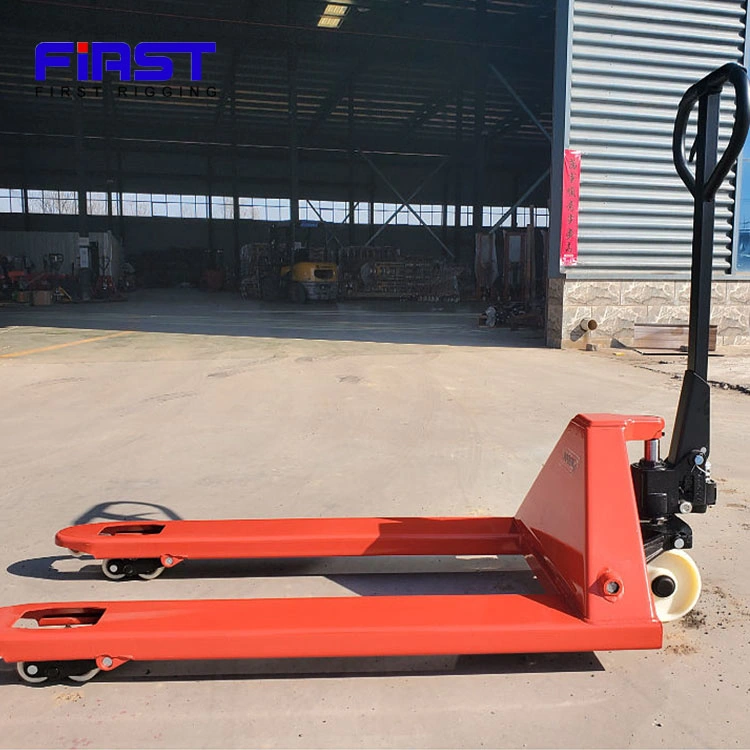 3t Nylon PU Rubber Wheels AC Hand Pallet Truck for Material Handling