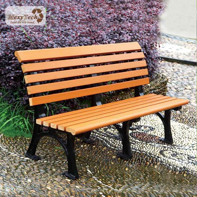 Wholesale 3 Foot Metal Legs Park Bench Garden Bench WPC Outdoor Waiting Bench