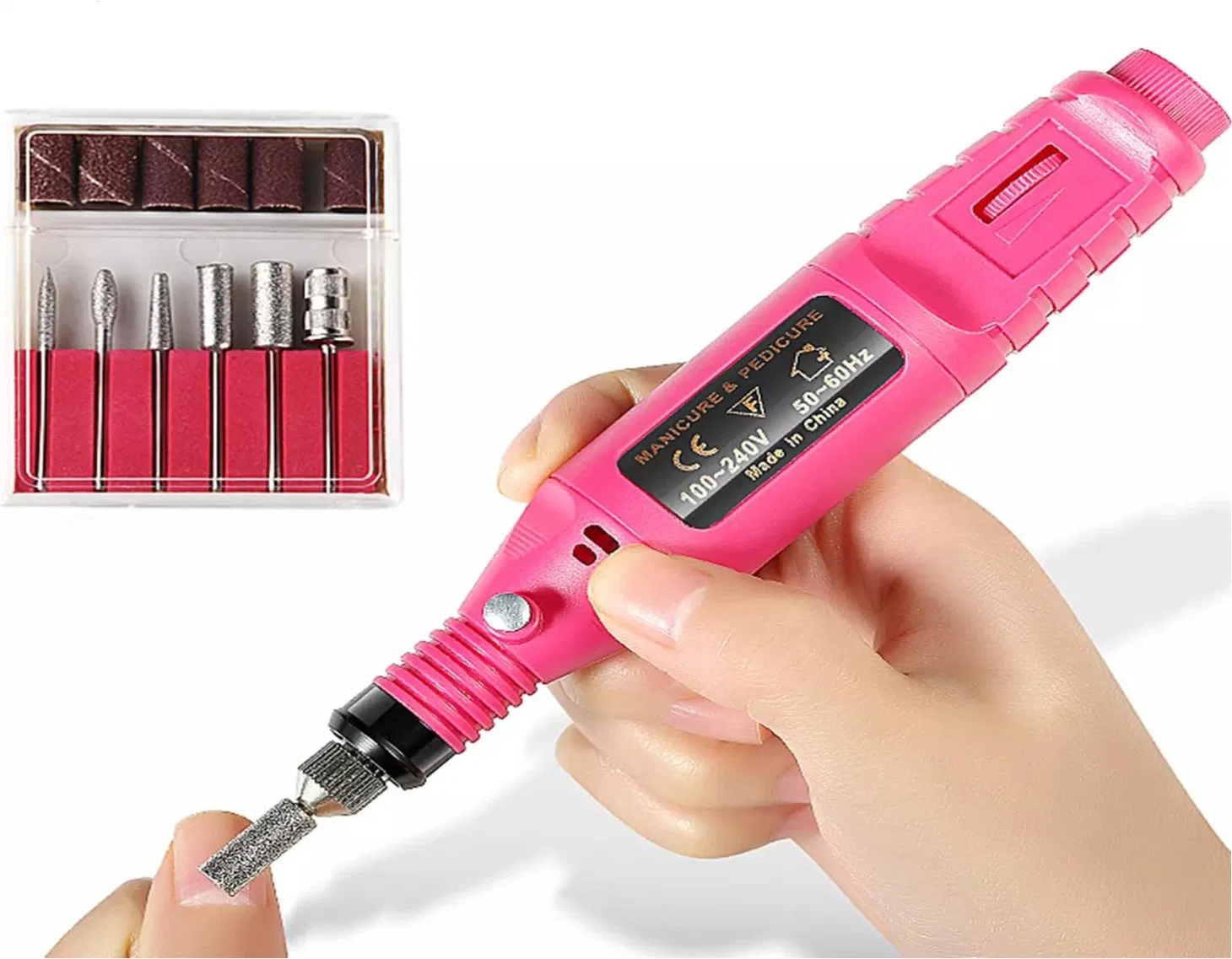 Electric Nail Drill Manicure & Pedicure Care Set Mini Nail Kit System for Buffing, Grooming, and Polishing of Nails at Home