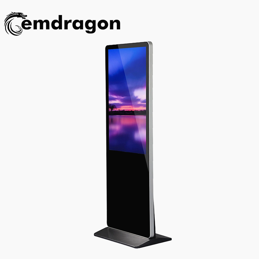 Slim 55 Inch Dual Screens LCD Digital Signage New Digital Signage Player Floor Standing LCD Advertising Player