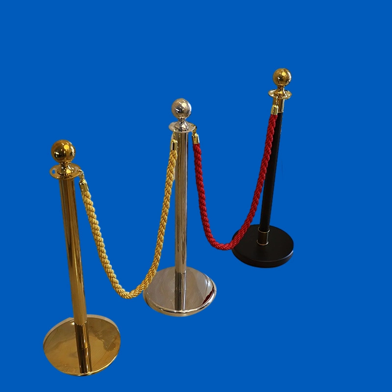 Tower Heavy Base 1.5m Fixed Twist Rope 95cm Queue Post Stanchion Titanium/Bronze Glossy