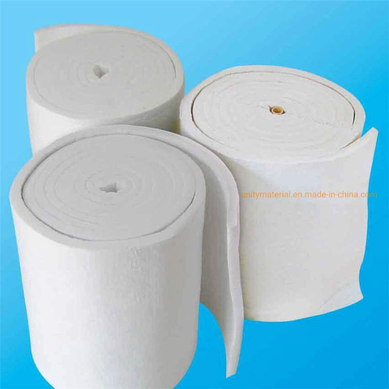 Refractaria 1050 1260 1430 25mm 50mm 96kg/M3 128kg/M3 Manta de Fibra Cerámica para aislamiento térmico Horno resistente al calor