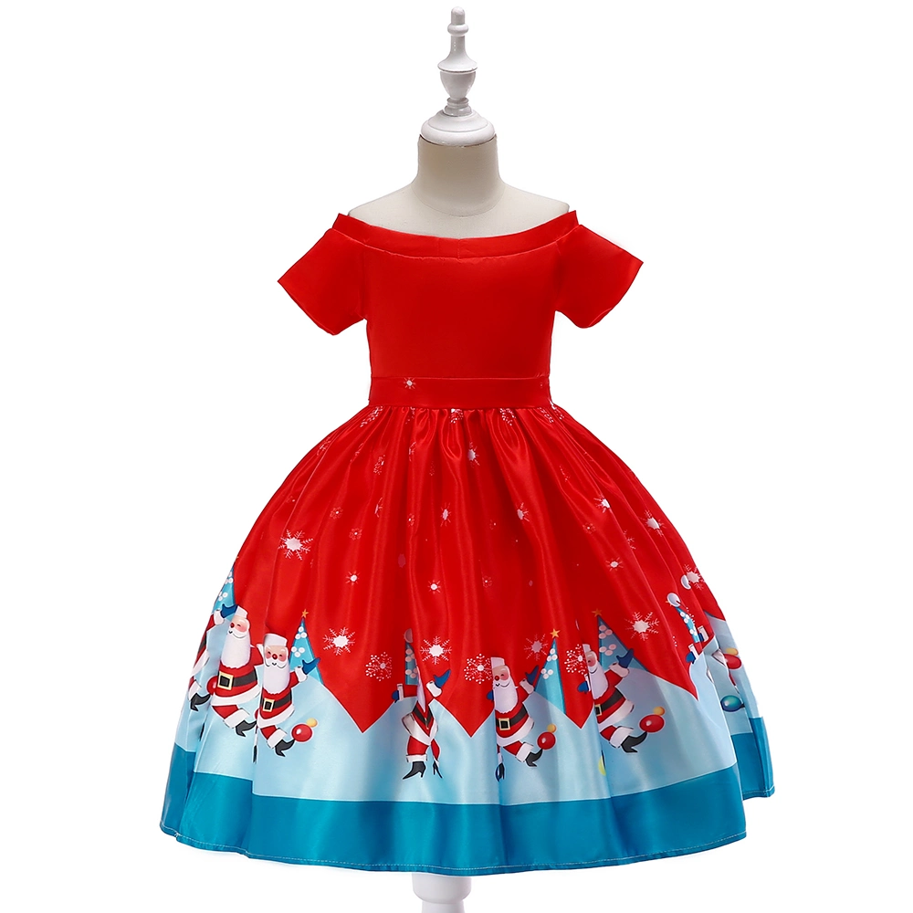 Christmas Dress Baby Wear Puffy Girls Party Garment