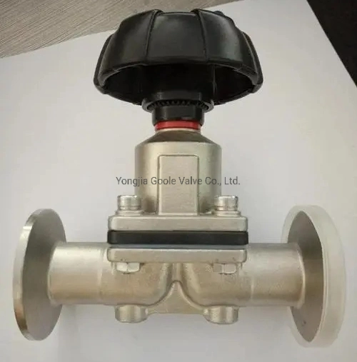 Stainless Steel Manual Operated Flanged Ends Sanitary Diaphragm Valve