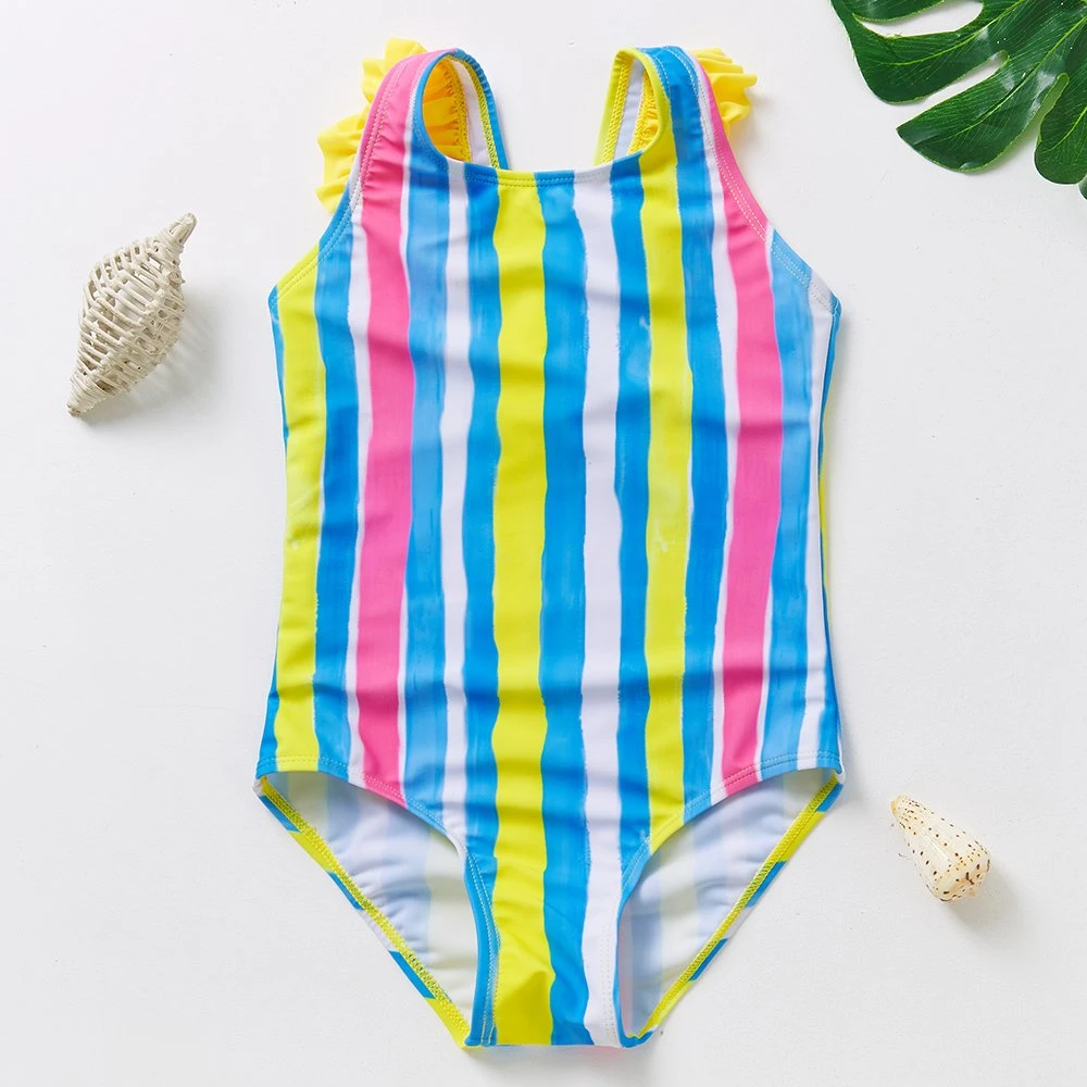 Girls Swimwear Bathing Suits Baby Swimsuit 1PCS Girls Ruffle Bikini Child Swimsuit Beachwear