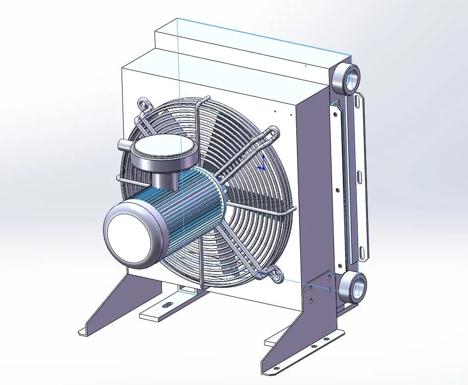 La alimentación de CA Enfriador de aceite hidráulico con ventilador de refrigeración