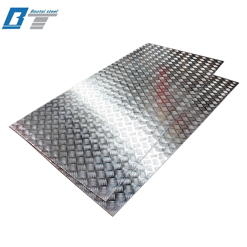 3003 5754 Anti-Slip One Five Bar Aluminium Diamond/Tread/Aluminum Checkered Sheet for Truck Floor, Box Price