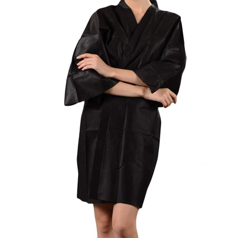 Disposable Kimono Beauty Salons Disposable Nonwoven Bathrobes