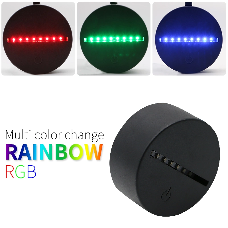 16 Color Remote Control LED Night Light Touch Screen Acrylic Stand Base RGB Color Change LED Lamp Base