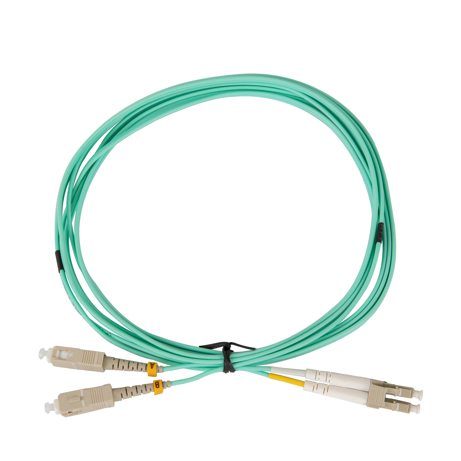 Low Loss FTTH 2.0 3.0mm Duplex 50/125um Om3 Om4 Ofnr PVC LSZH Patch Cable LC to Sc