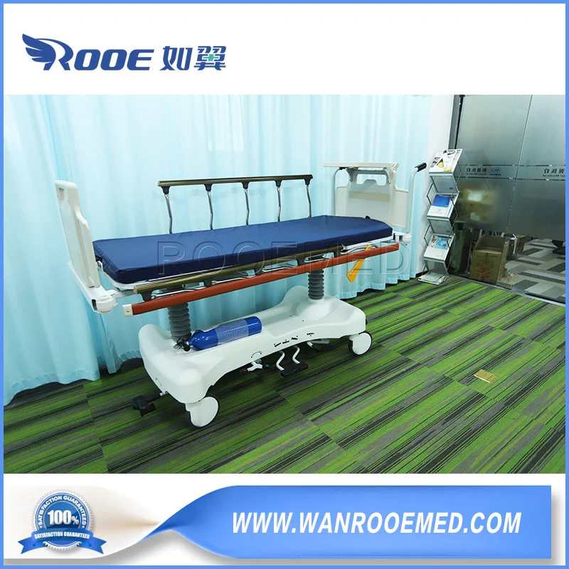 Multi-Function Hydraulic Hospital Patient Transfer Trolley Bed Stretcher for Emergency Room, ICU