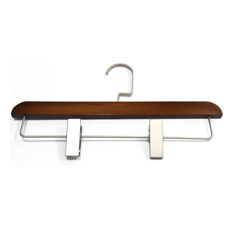 Wooden Trousers Rack with Flower Clip Flat Clip Customized Color Customized Logo