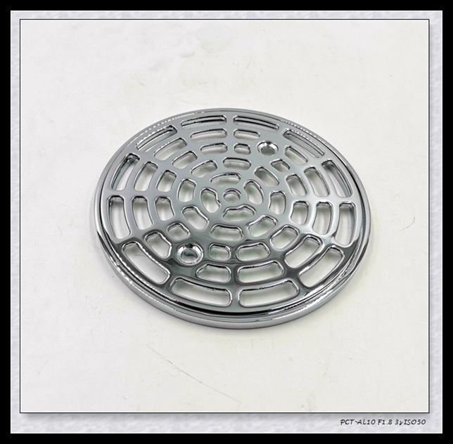 Round Shower Drain with Strainer Made of Zinc Alloy