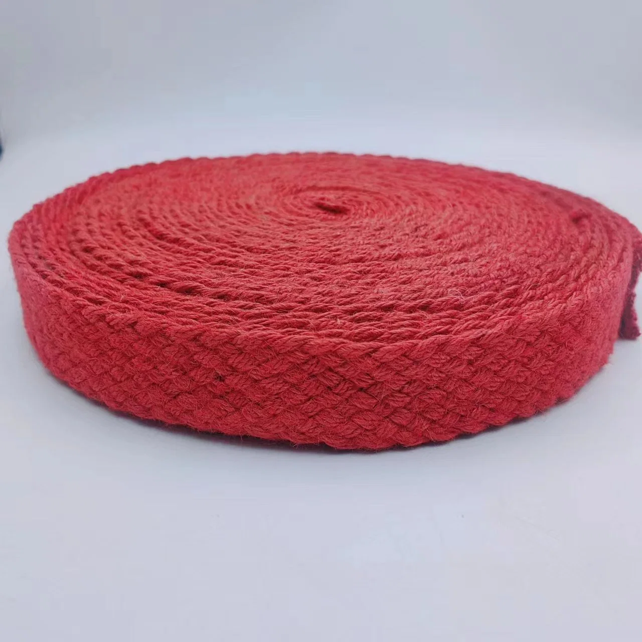 Wholesale 4cm Red Jute Webbing Material Selection Jute Fabric