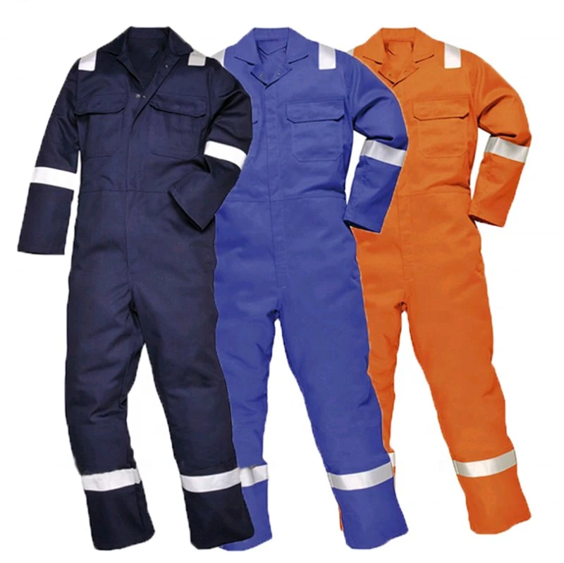 Safety Construction Fire Retardant High Visibility 80% Polyester 20% Cotton Bib Overall Security Welding Uniform Work Wear for Men