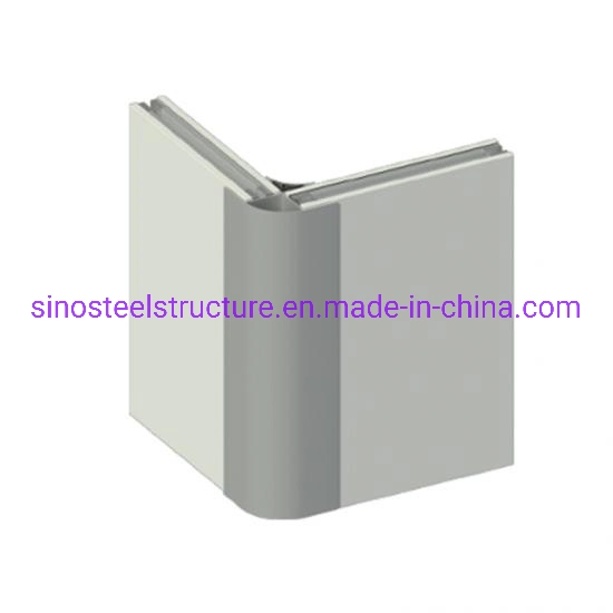 Perfil de aluminio One-Piece esquina limpia Sistemas para salas limpias farmacéutica