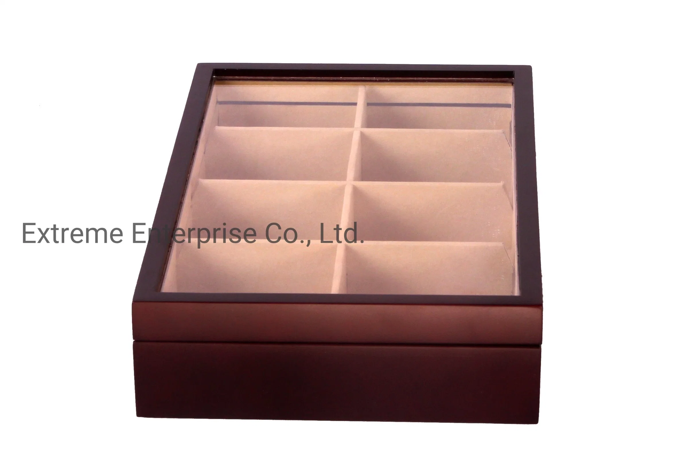 Newly Designed Nice Black Wooden Tea Bags Storage Display Boxes and Holder