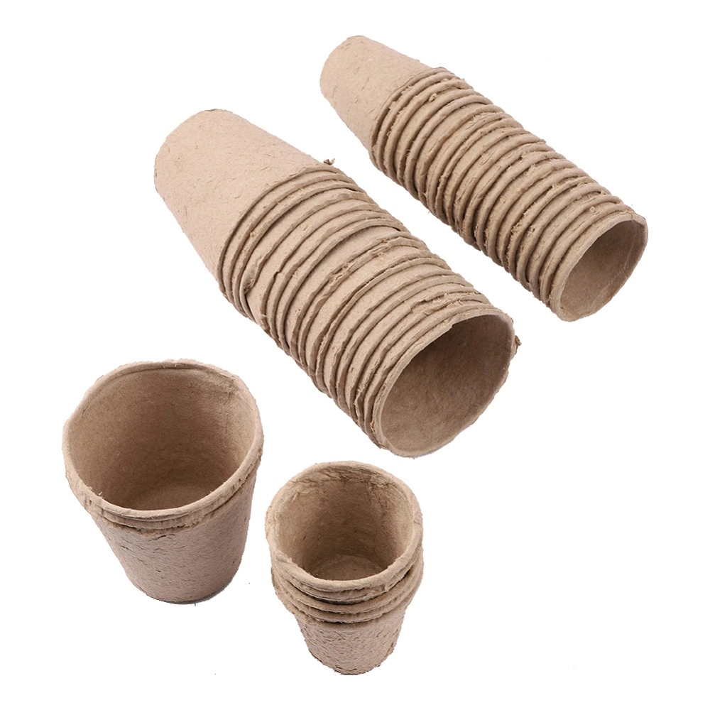 Plant Fiber Paper Pulp Plant Nursery Seedling Cultivate Biodegradable Round Cup