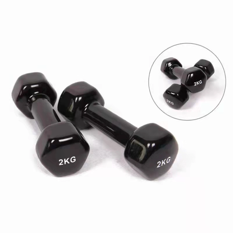 Fitness Custom Color Vinyl Dumbbell Weights Gym Women Hex Vinyl Dumbbell Set