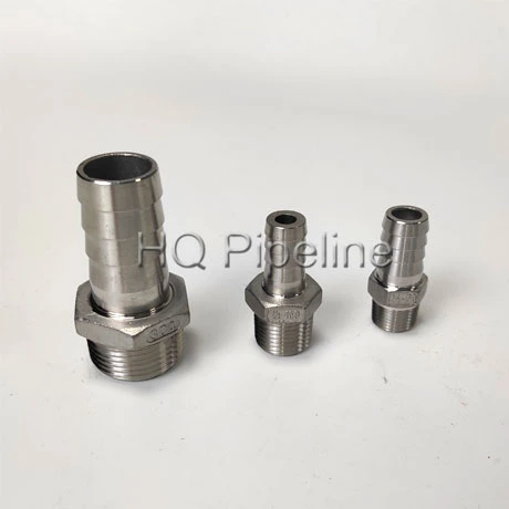 Stainless Steel Nipple Hydraulic NPT Threaded Pipe Fitting Machined From Investment Casting