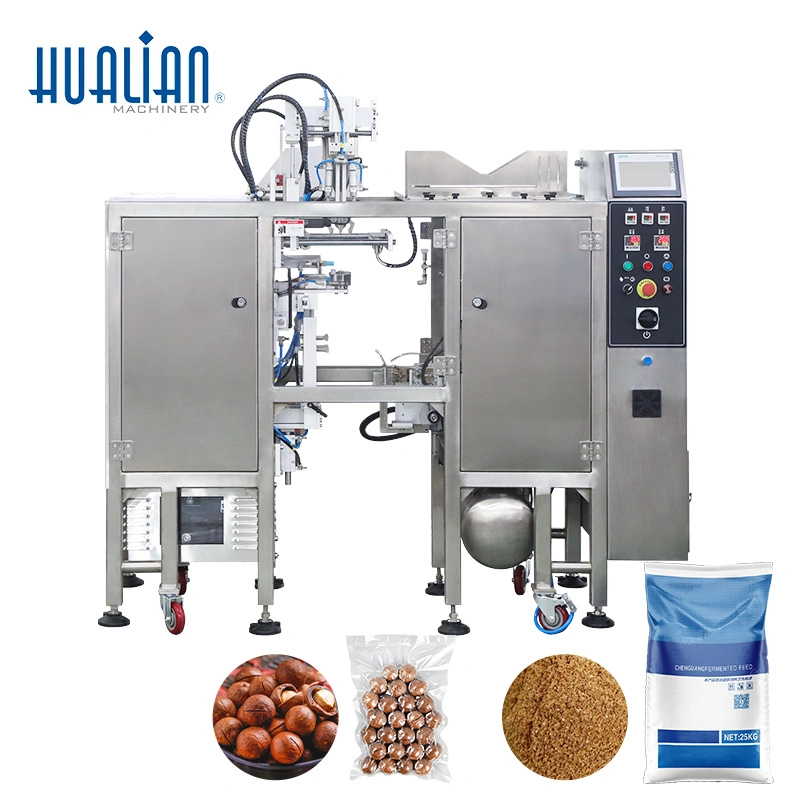 Gdd-1-300 Hualian Automatic Multi-Function Rotary Snacks Doypack Premade Stand up Zipper Filling and Sealing Pouch Bag Packaging Packing Machine